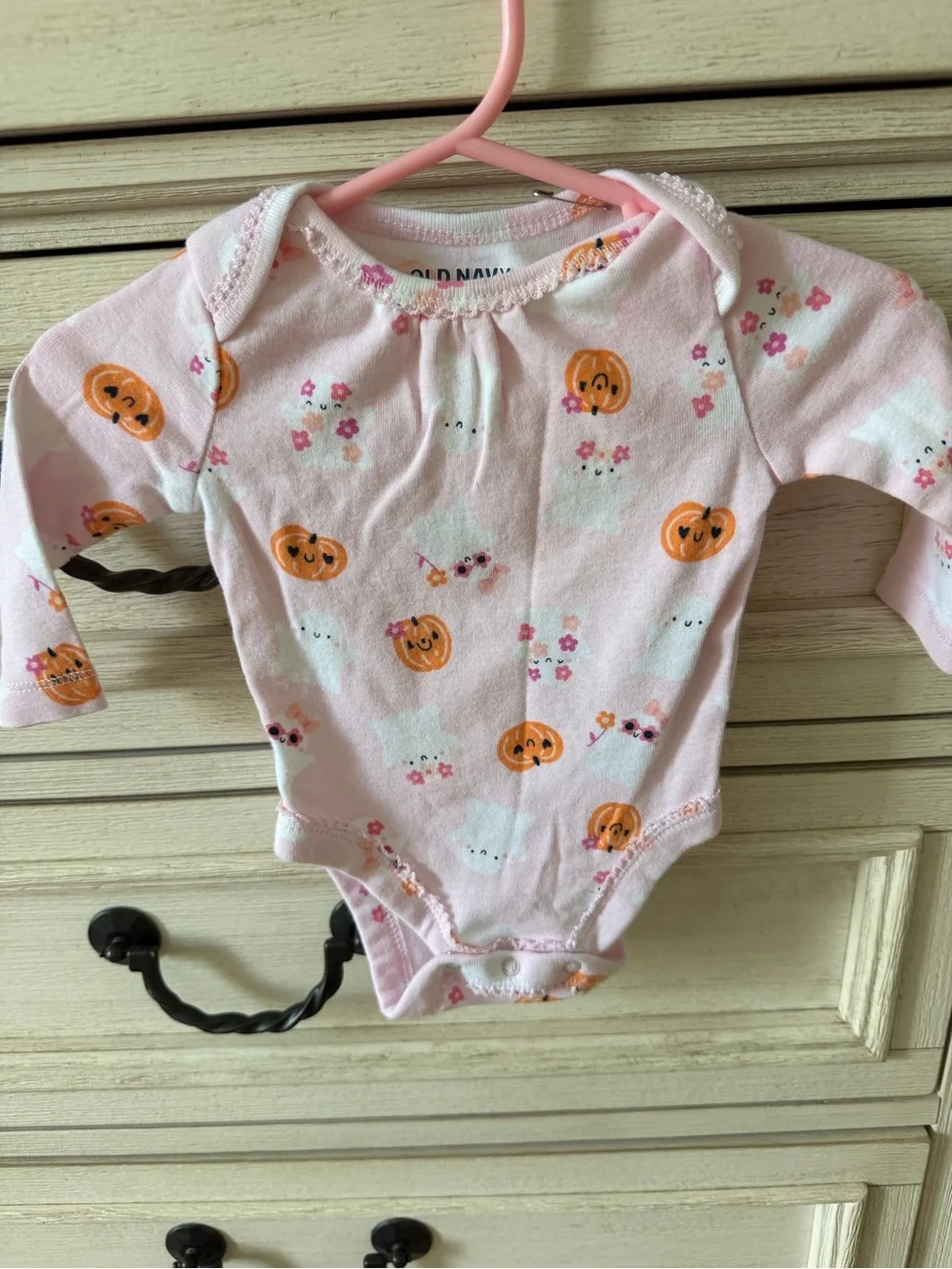 Pink Ghost & Pumpkin 0-3 months